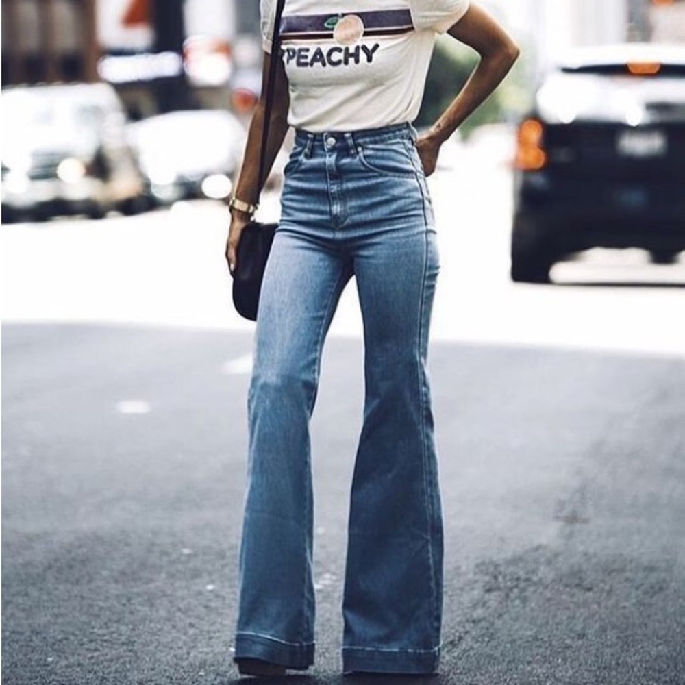 Women's Blue Flared Jeans